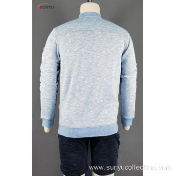 Men's cotton french terry long sleeve sweatjacke